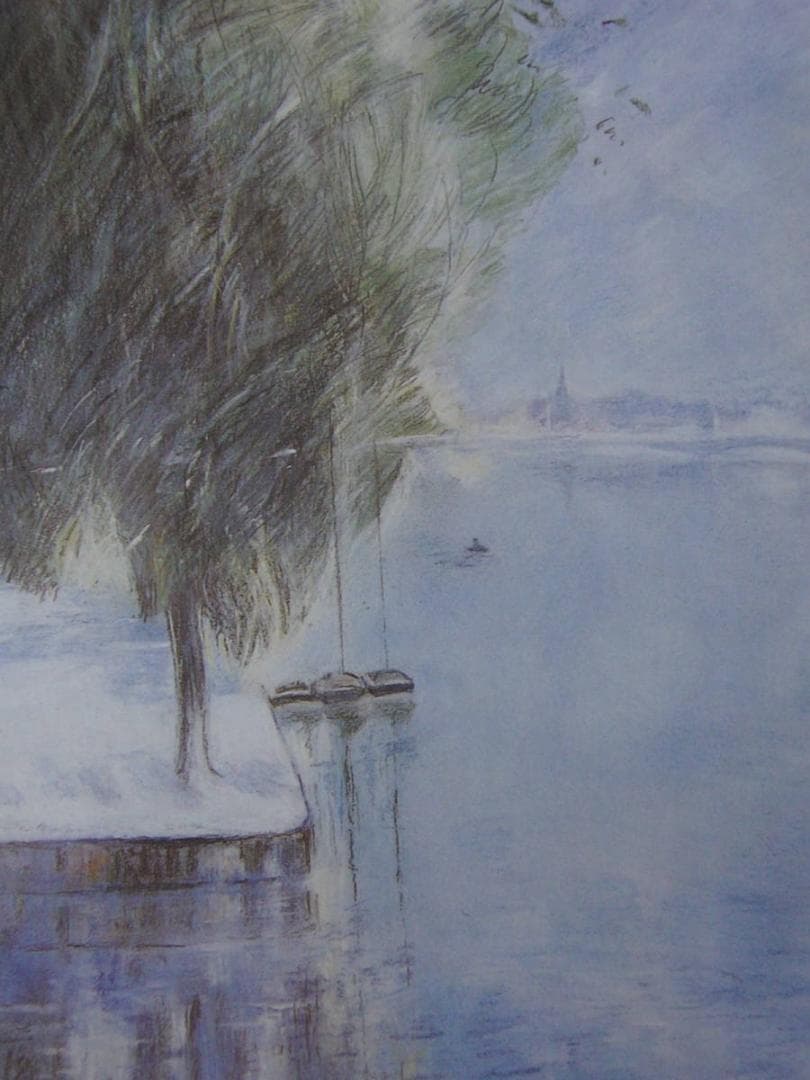 入沢幸、【静穏（アムステルダム）】、希少な額装用画集より