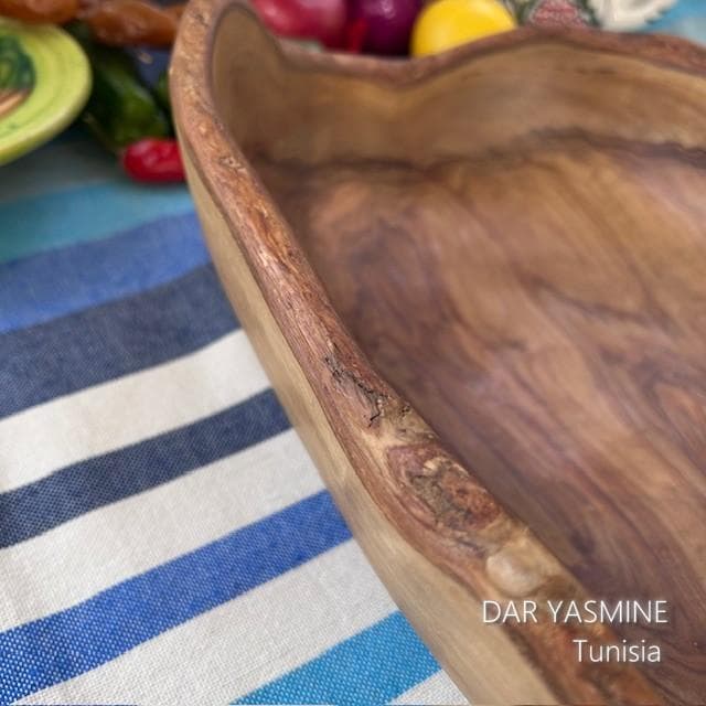 オリーブの木 個性あふれる1点もの 特大ボウル もりもりの果物を乗せ