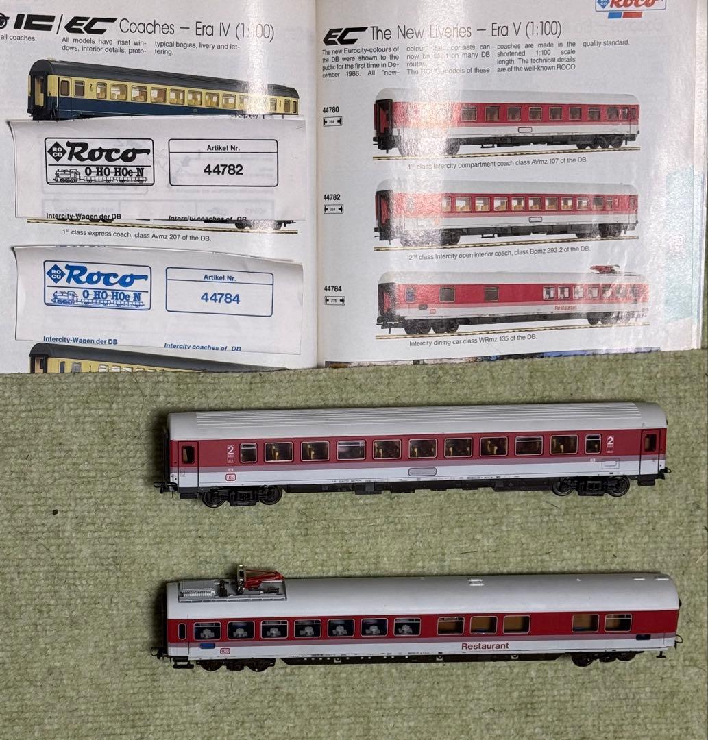 Roco HOゲージ　電気機関車　客車4両　(路面電車　はジャンク) カタログ