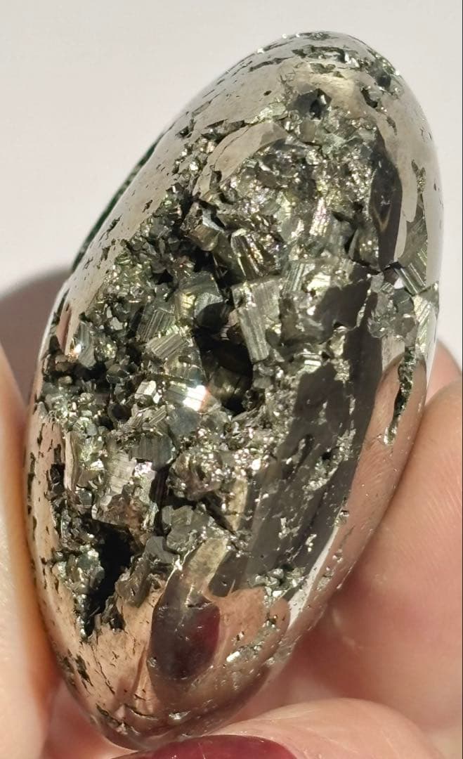 《高密度キューブ結晶✰》パイライト　パーム　握り石