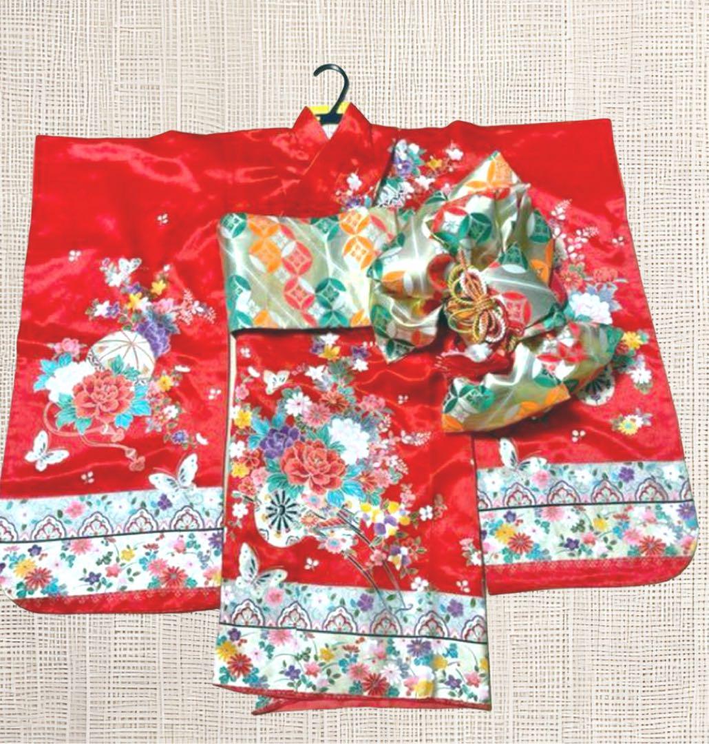 七五三用 7歳　赤い着物