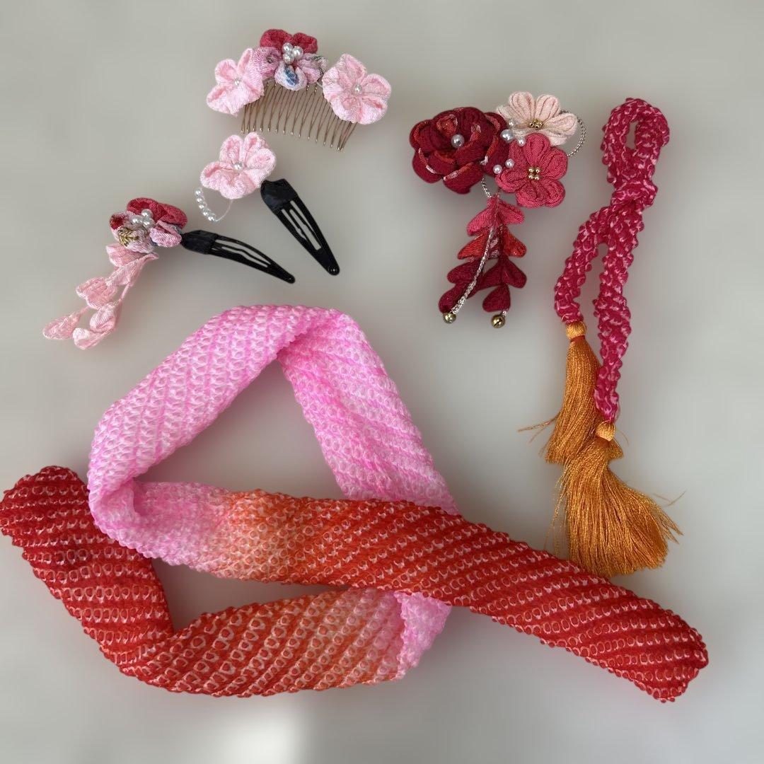 七五三用 7歳　赤い着物