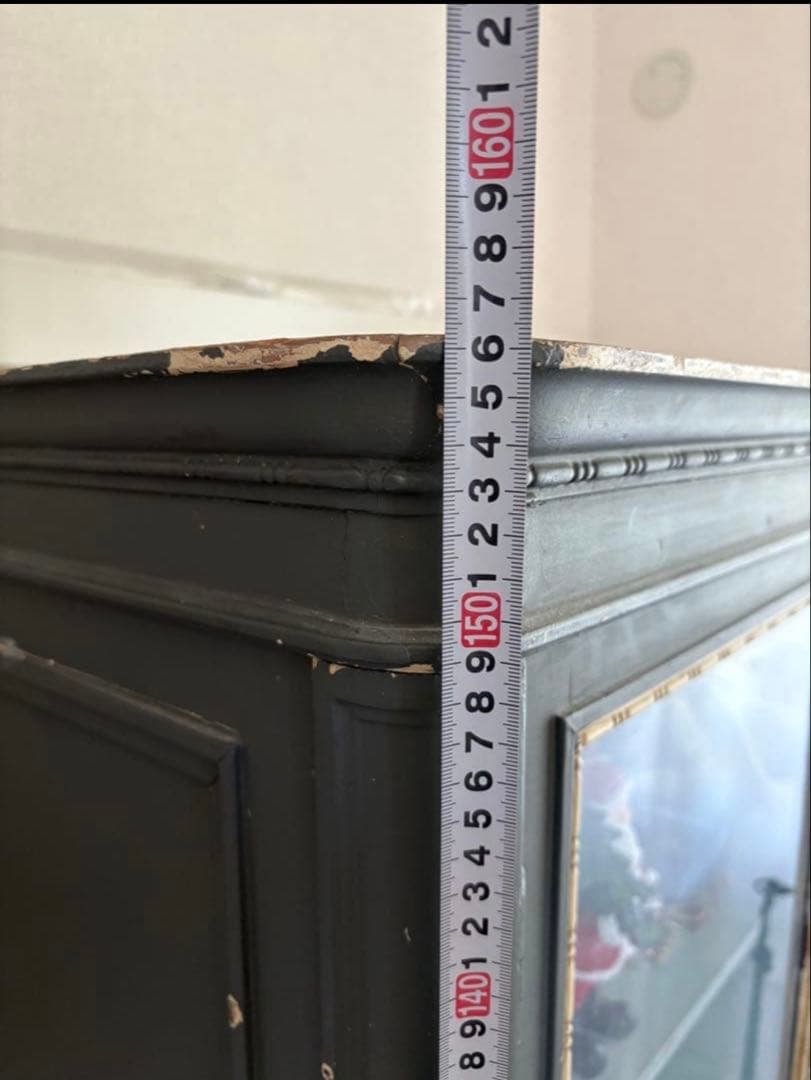 アンティーク　フランス　 グレーの木製キャビネット