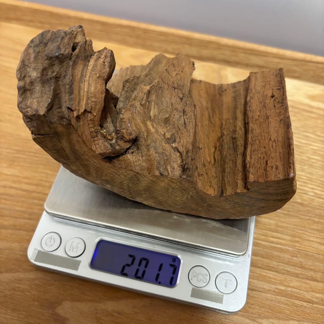 古代天然香木　沈香原木201.7g 茶道具タニシャム沈香伽羅聞香 香道具ベトナム