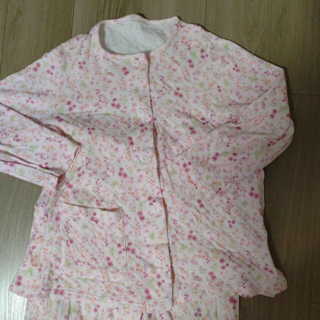 ワコール　介護用　らくらくパートナー　綿100% ピンク花柄パジャマ