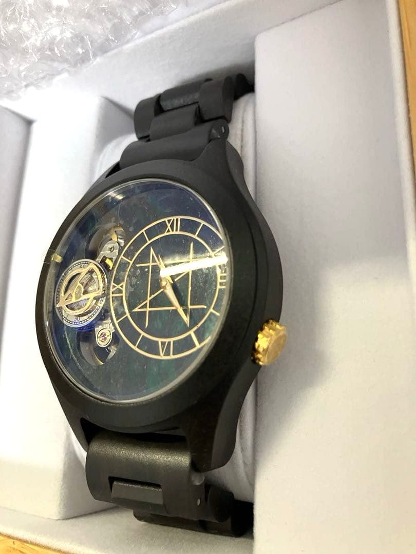 【新品・未使用】NOZ 腕時計 45mm グリーンマイカ エボニー 天然木