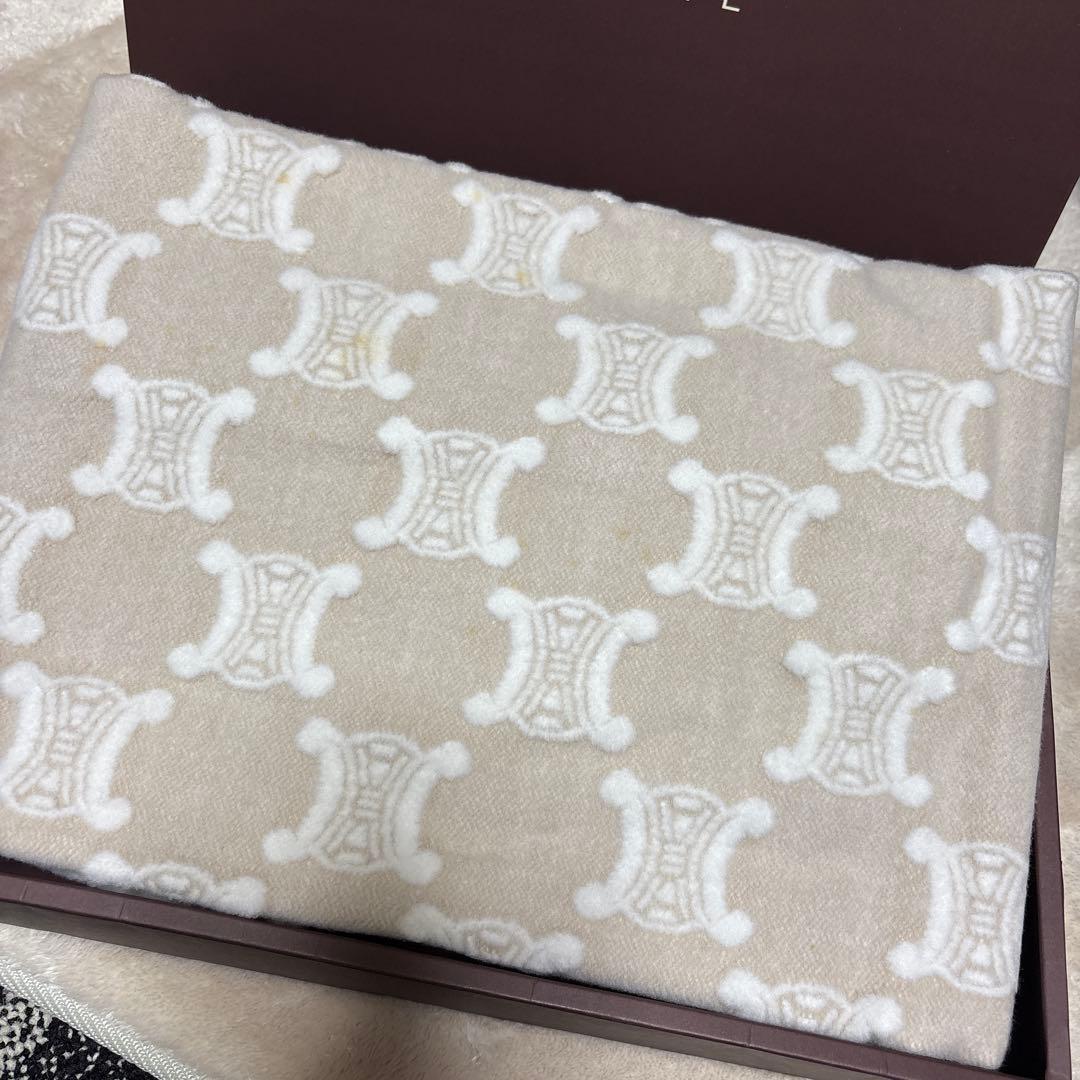 セリーヌ　綿膝掛け　新品未使用　140×70cm