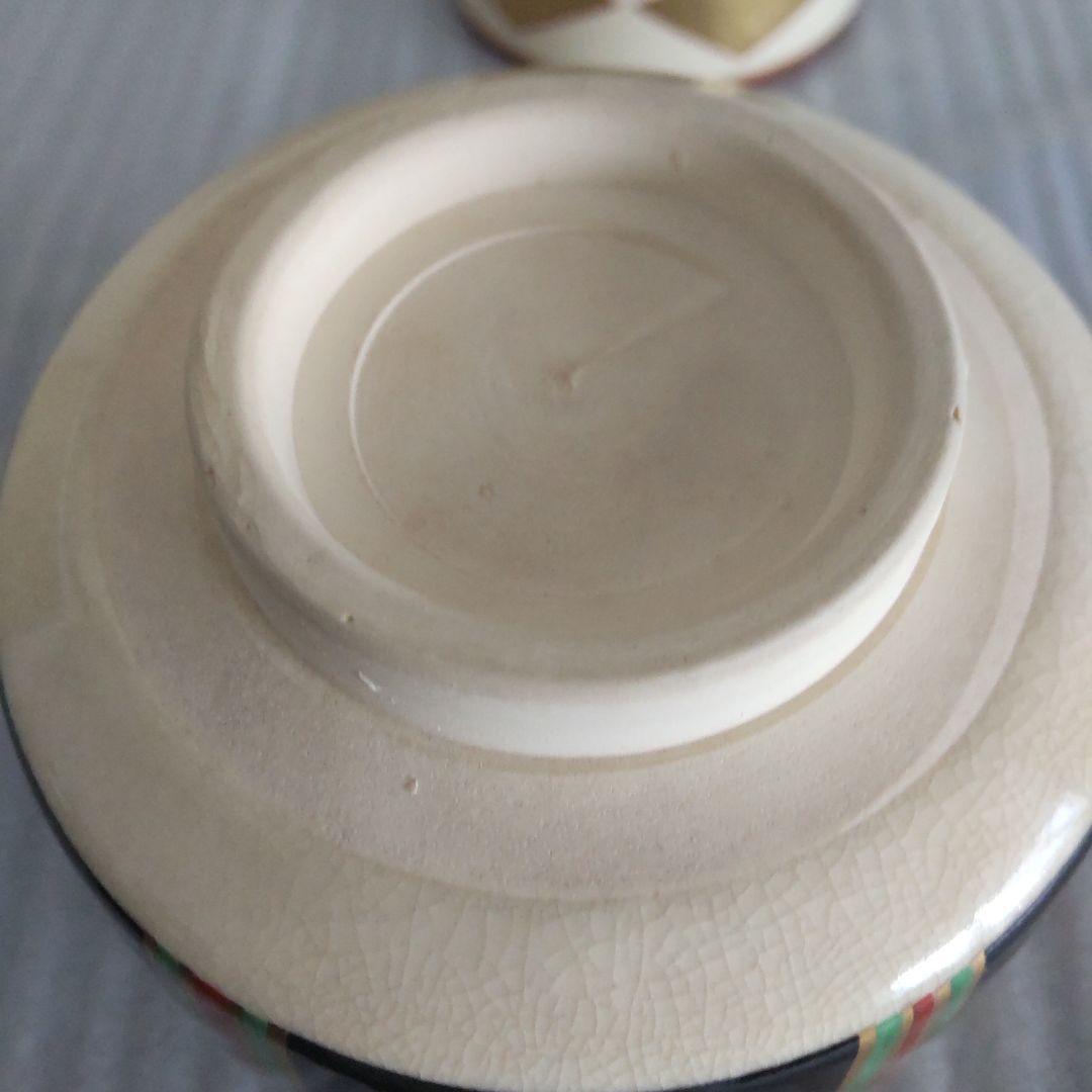 色絵金銀菱重茶碗 野々村仁清写 MOA美術館 共箱 - メルカリ