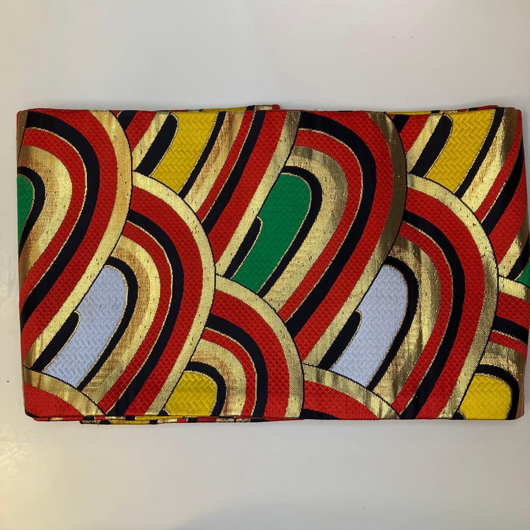 七五三 七歳用　ハーフ成人式　帯　帯締め　半幅帯　アンティーク　金糸