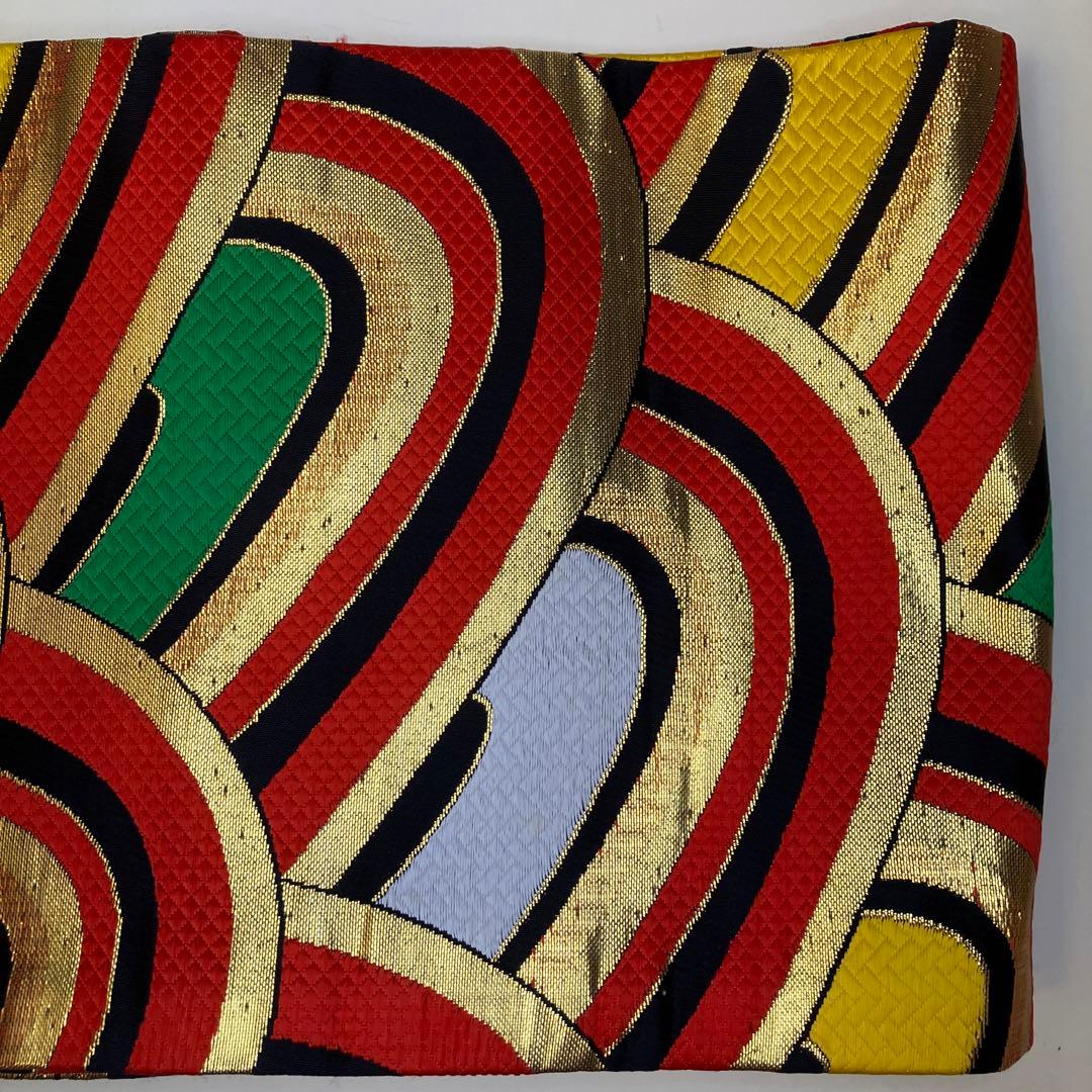 七五三 七歳用　ハーフ成人式　帯　帯締め　半幅帯　アンティーク　金糸