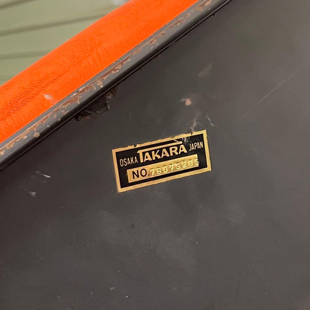 希少　70’s 動作OK バーバーチェア　2脚セット　オレンジ 昭和　レトロ