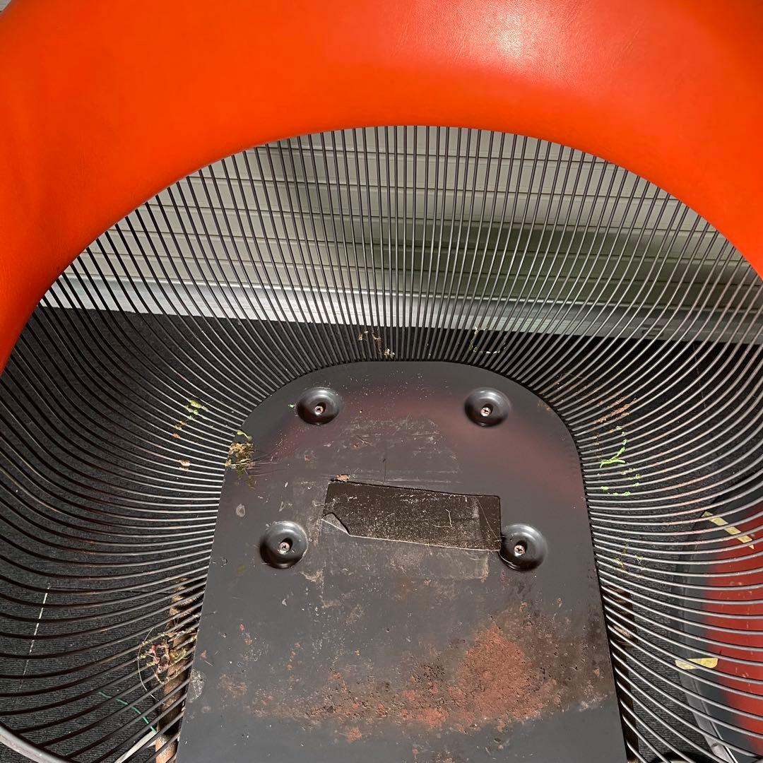 希少　70’s 動作OK バーバーチェア　2脚セット　オレンジ 昭和　レトロ