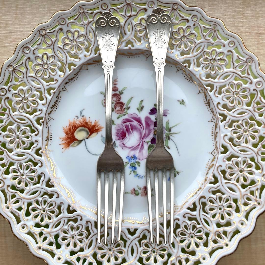 Tiffany 純銀　フォーク　アンティーク2客