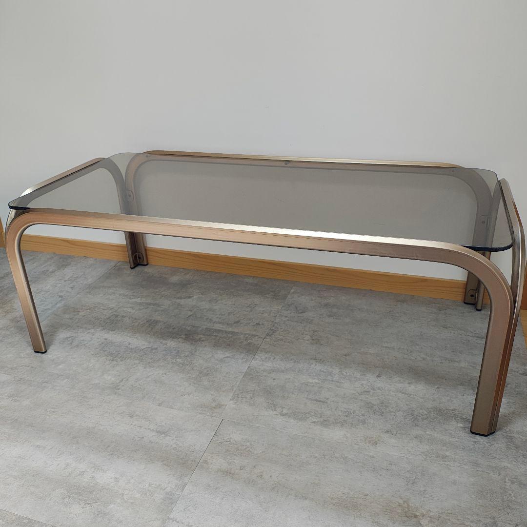 スペースエイジ ミッドセンチュリー レトロ ガラス センター ロー テーブル