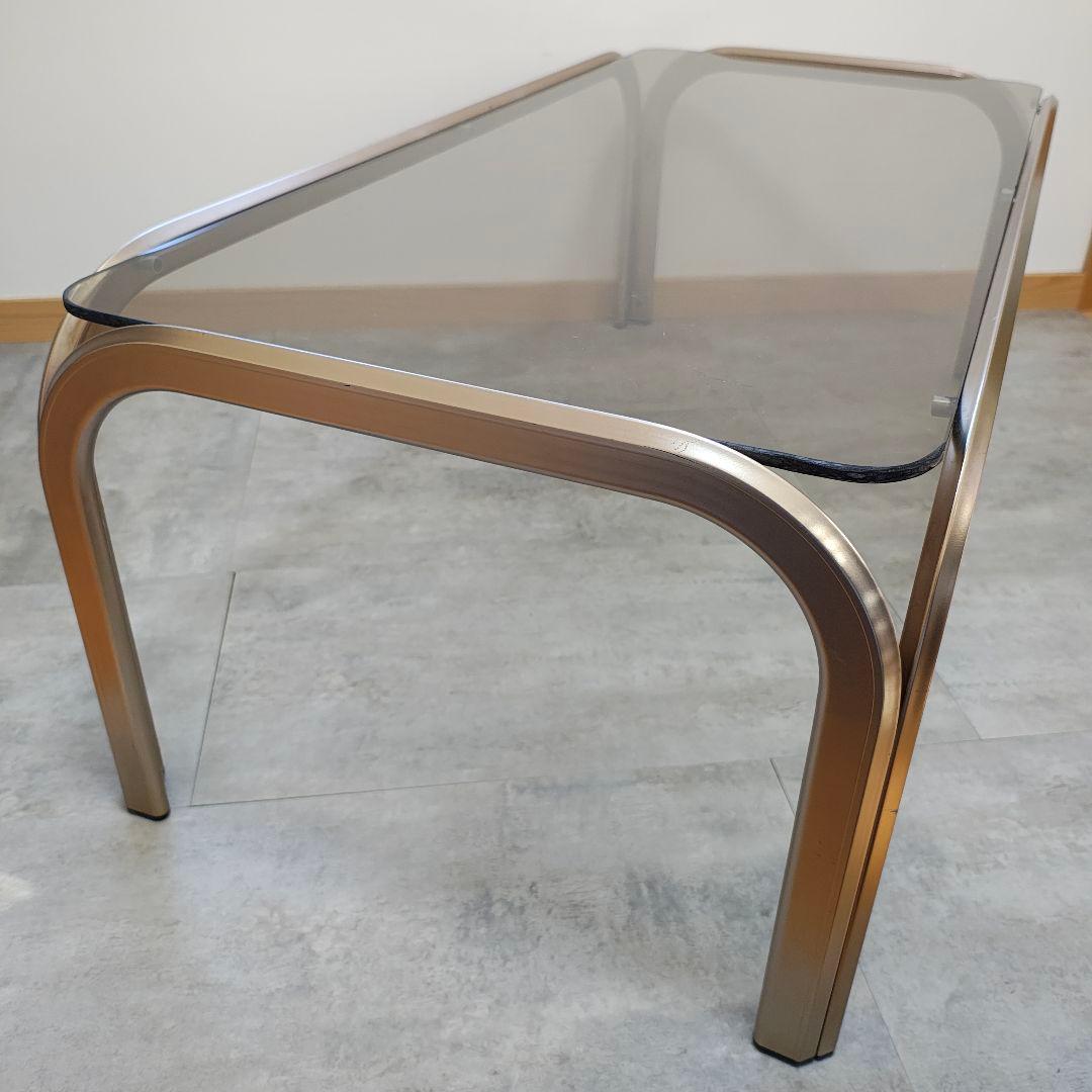 スペースエイジ ミッドセンチュリー レトロ ガラス センター ロー テーブル