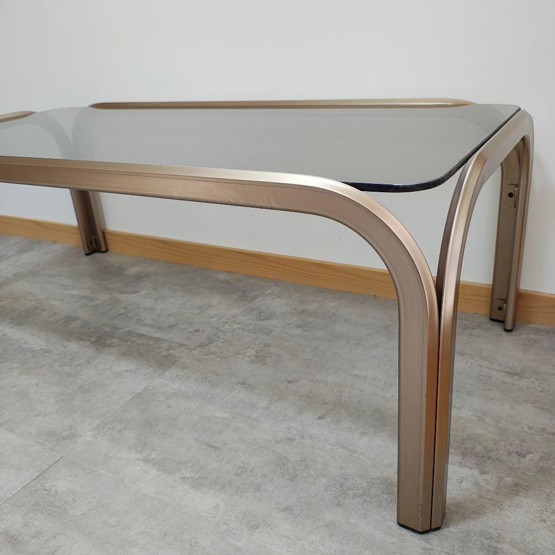 スペースエイジ ミッドセンチュリー レトロ ガラス センター ロー テーブル