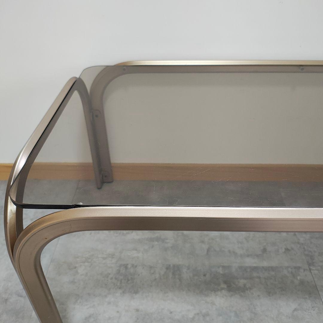 スペースエイジ ミッドセンチュリー レトロ ガラス センター ロー テーブル