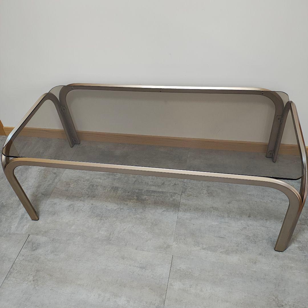 スペースエイジ ミッドセンチュリー レトロ ガラス センター ロー テーブル