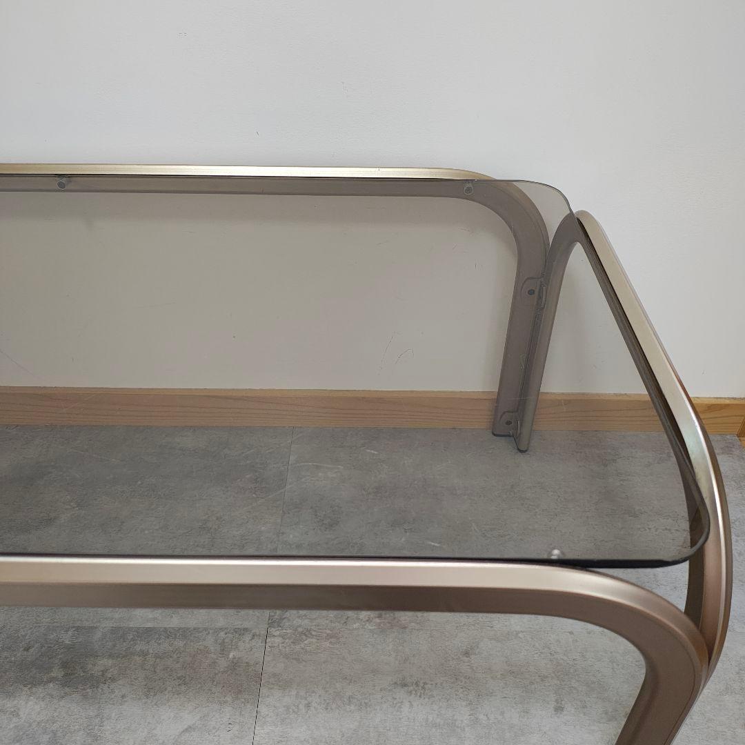 スペースエイジ ミッドセンチュリー レトロ ガラス センター ロー テーブル