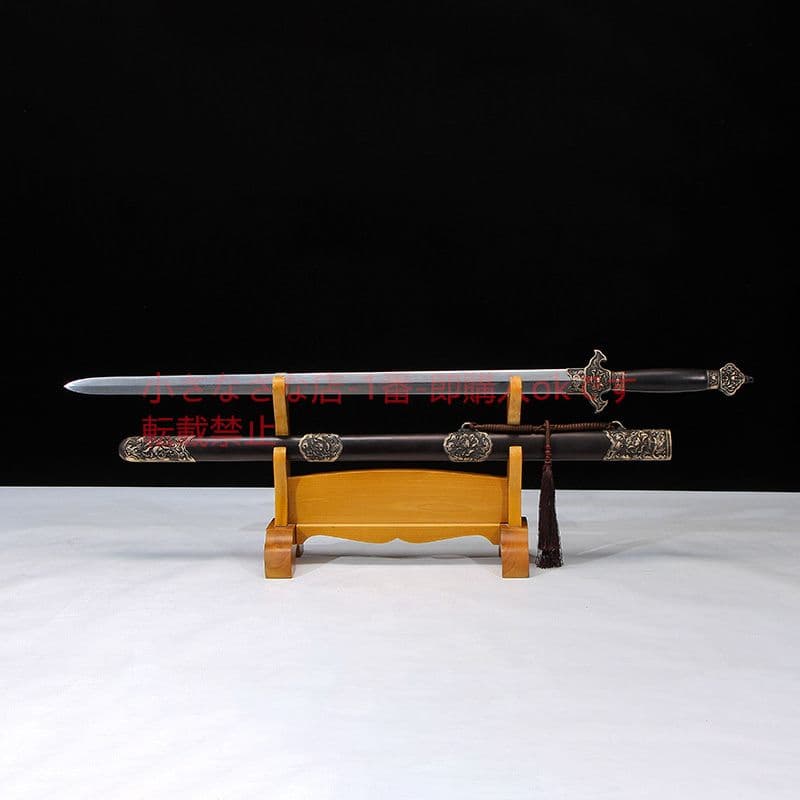 牡丹剣二級黒檀百錬文紋鋼 古兵器 武具 刀装具 日本刀 模造刀 居合刀