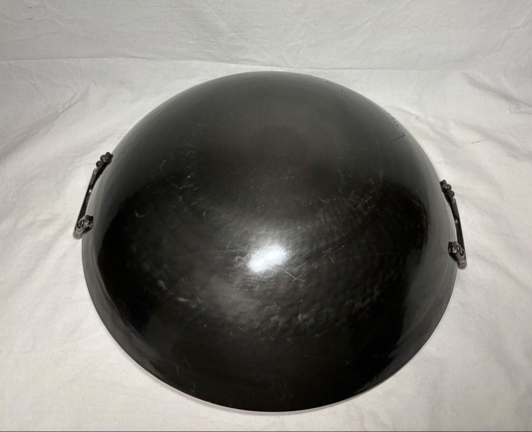 合羽橋 釜浅商店 山田 打出し 36cm 両手鍋 片手中華鍋 2点 鉄鍋