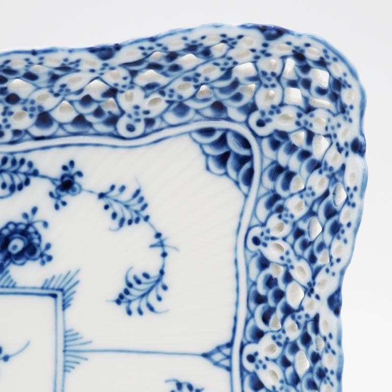 ロイヤルコペンハーゲン ブルーフルーテッド ダブルレース スクエア