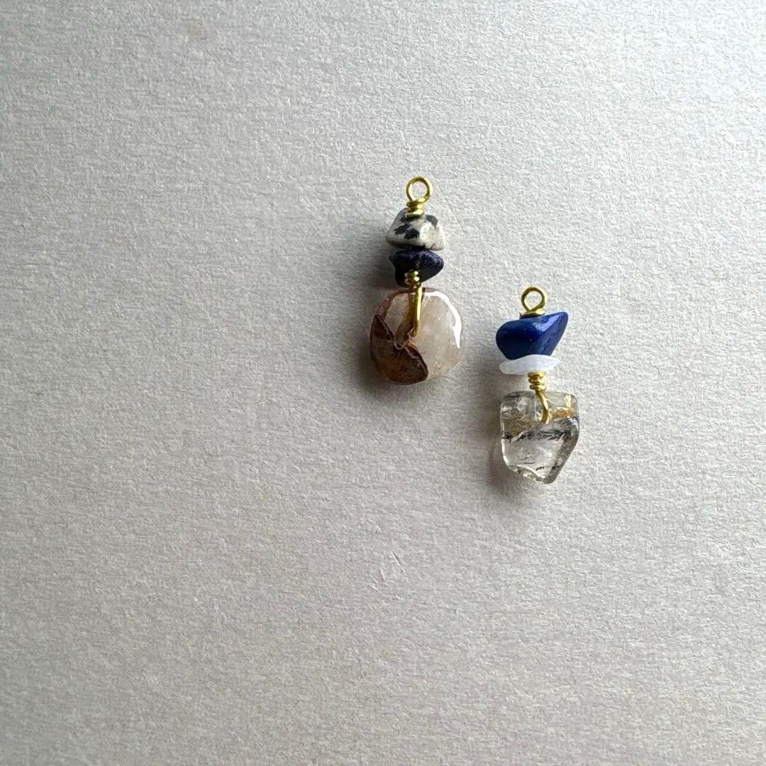 no.107 風穴のデンドリックとバイカラーアゲート　一点物