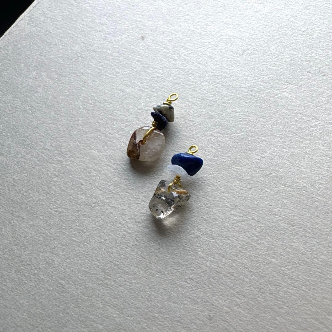 no.107 風穴のデンドリックとバイカラーアゲート　一点物