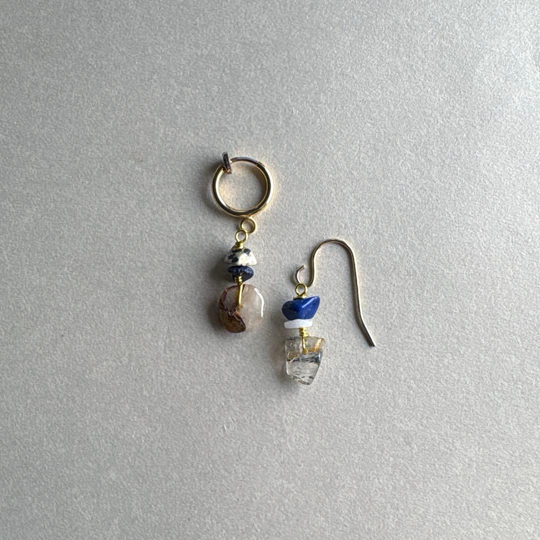 no.107 風穴のデンドリックとバイカラーアゲート　一点物