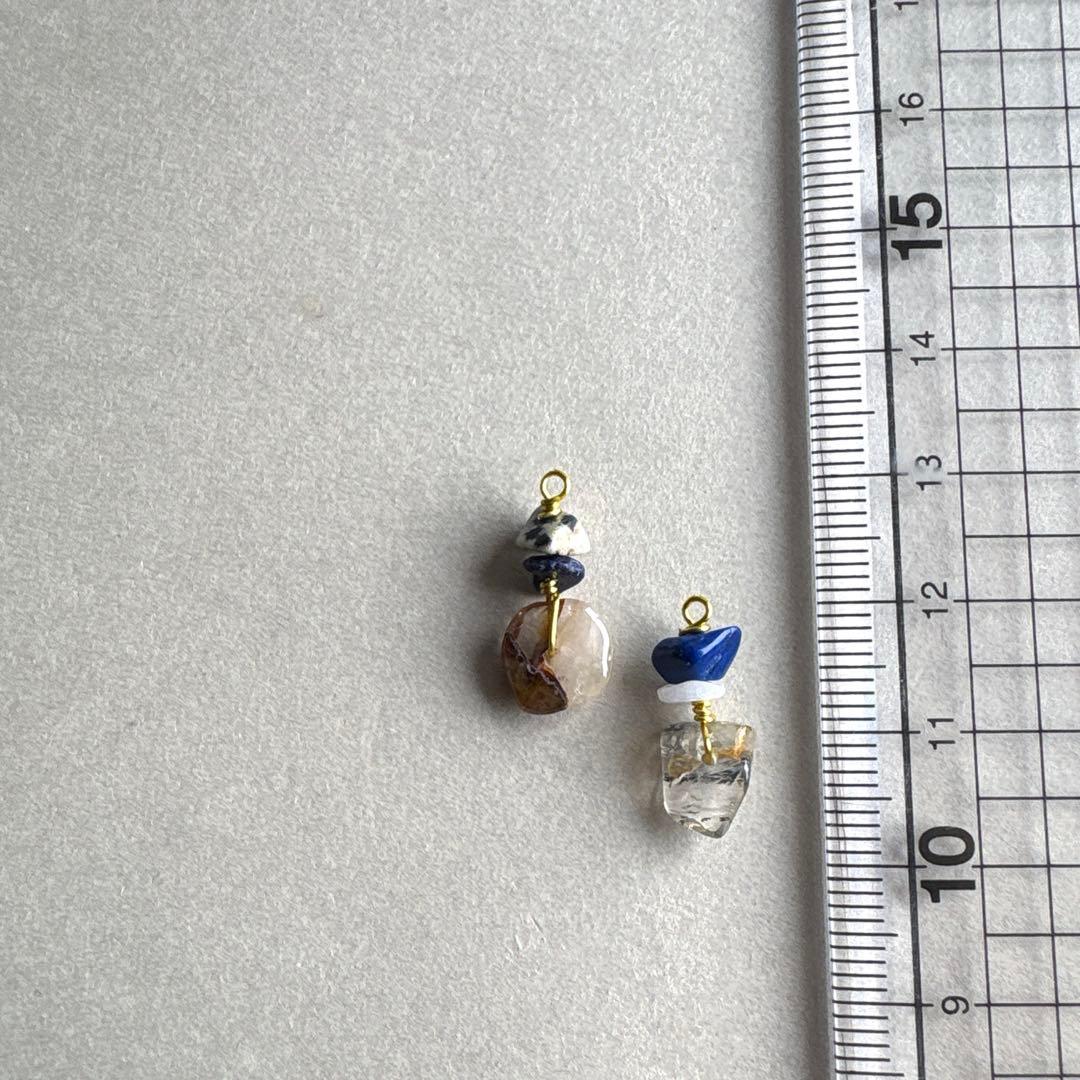 no.107 風穴のデンドリックとバイカラーアゲート　一点物