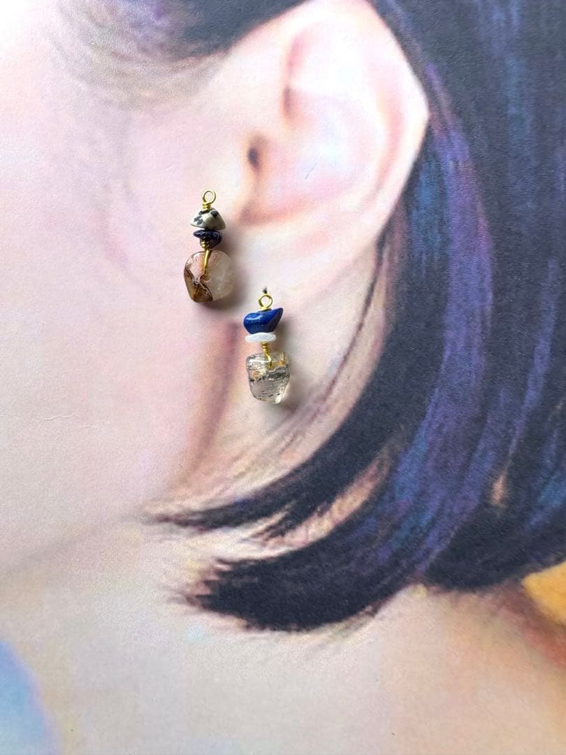 no.107 風穴のデンドリックとバイカラーアゲート　一点物