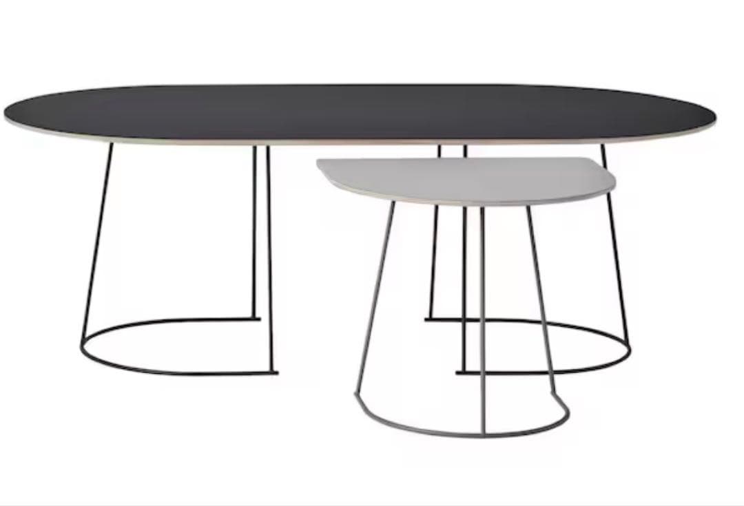 サイドテーブル・ナイトテーブル・ローテーブル muuto AIRY COFFEE TABLE / HALF SIZE gray