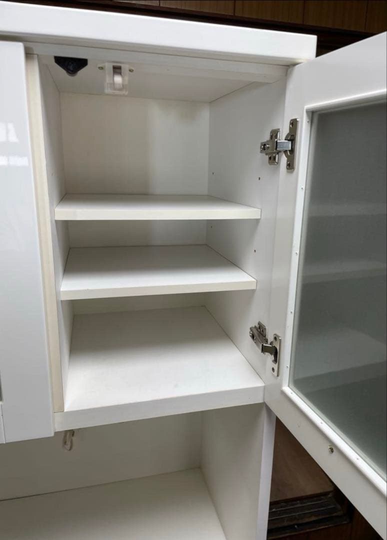 ニトリ　食器棚　ホワイトキッチンラック