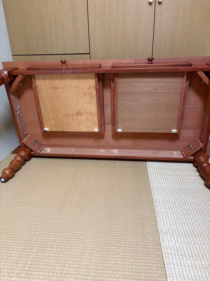 木製ローテーブル 2引き出し付き