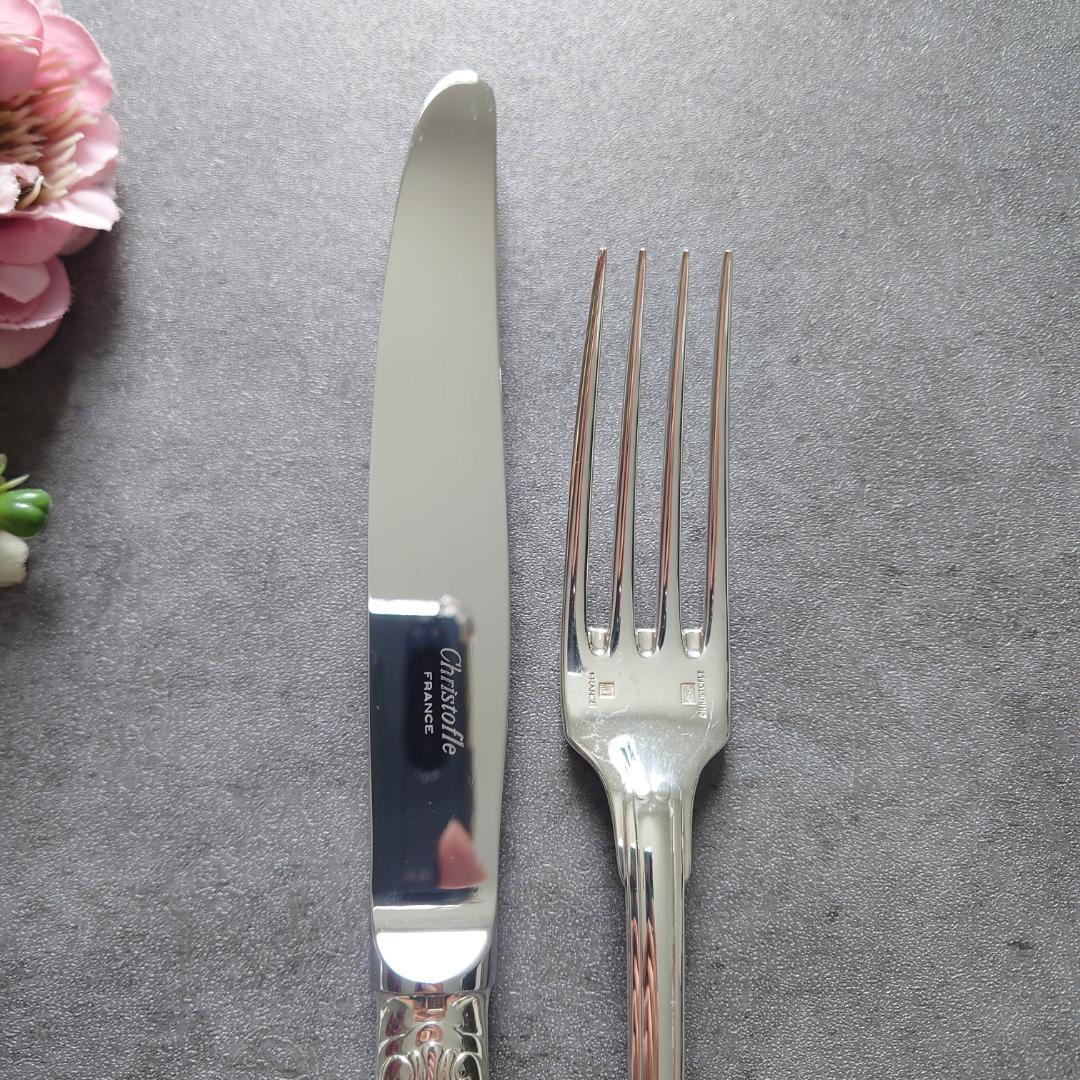 希少 美品 クリストフル ヴァンドーム テーブルナイフ テーブルフォーク 2点