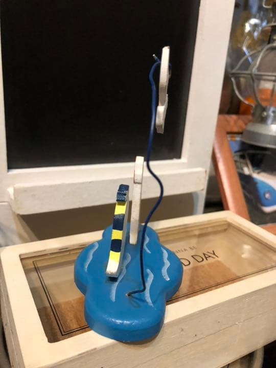 ♪未使用 海とヨットとカモメちゃんの置き物♪