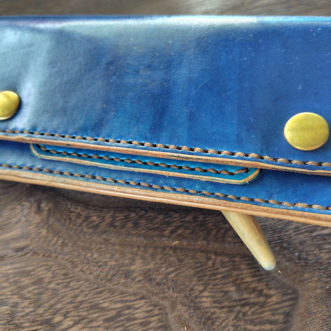 ジキルさん専用品トラッカーウォレット 丘染め 紺×青 (63)