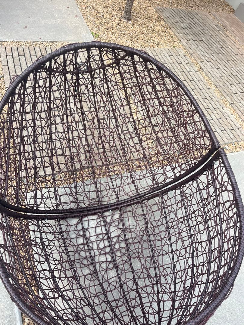 ハンギングチェア 卵型 ブラウン