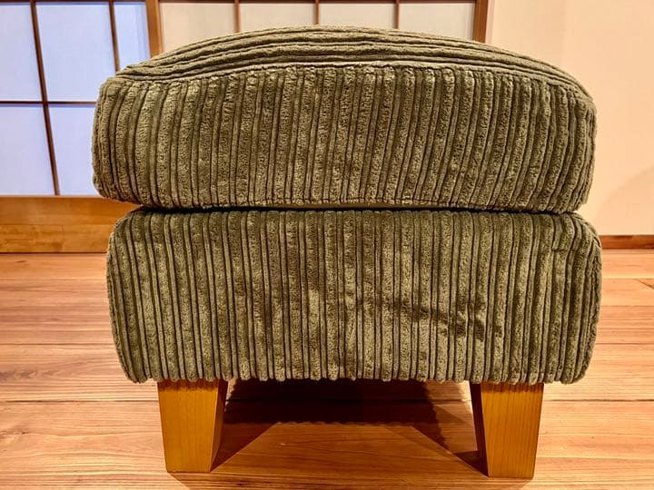 JETTY feather OTTOMAN カーキ AC07コーデュロイ