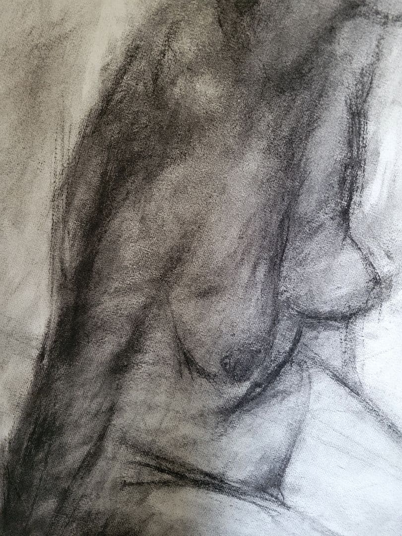 No.8　「裸婦」　木炭　木炭紙