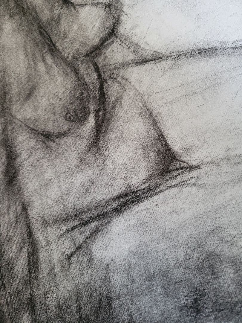 No.8　「裸婦」　木炭　木炭紙