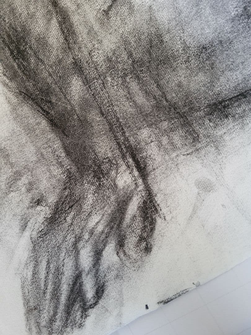 No.8　「裸婦」　木炭　木炭紙