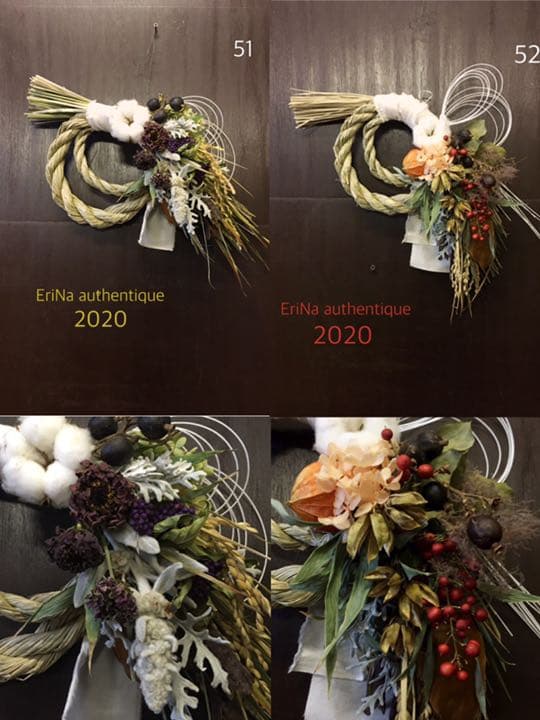 51.自然なもので。しめ縄 正月飾り 注連縄 クリスマス リース ドライフラワー