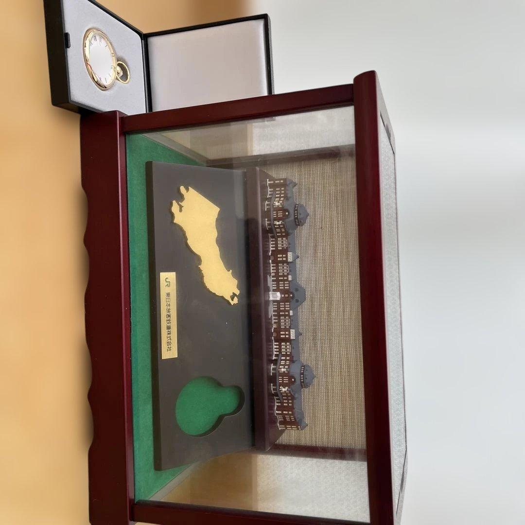 JR 退職記念品 懐中時計 東京駅と日本地図 デザイン付き