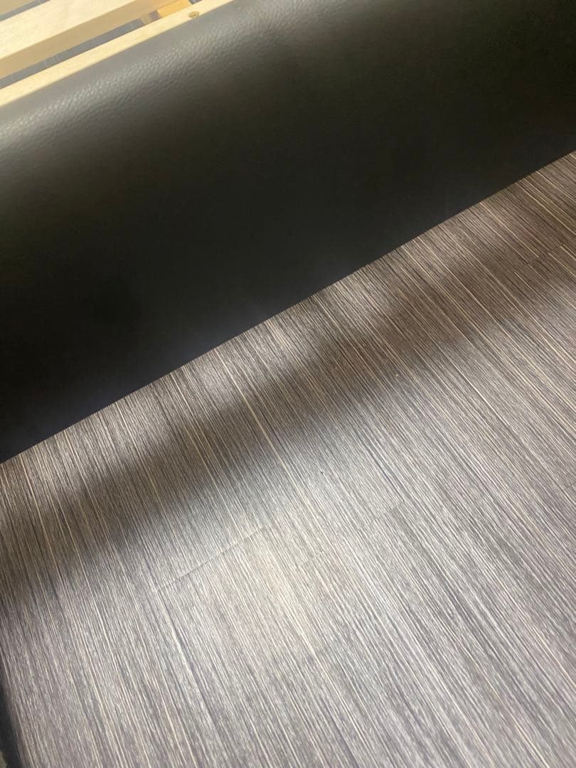 【美品】ダブルベッド　フレーム　受け取り　ハイバック　ブラック