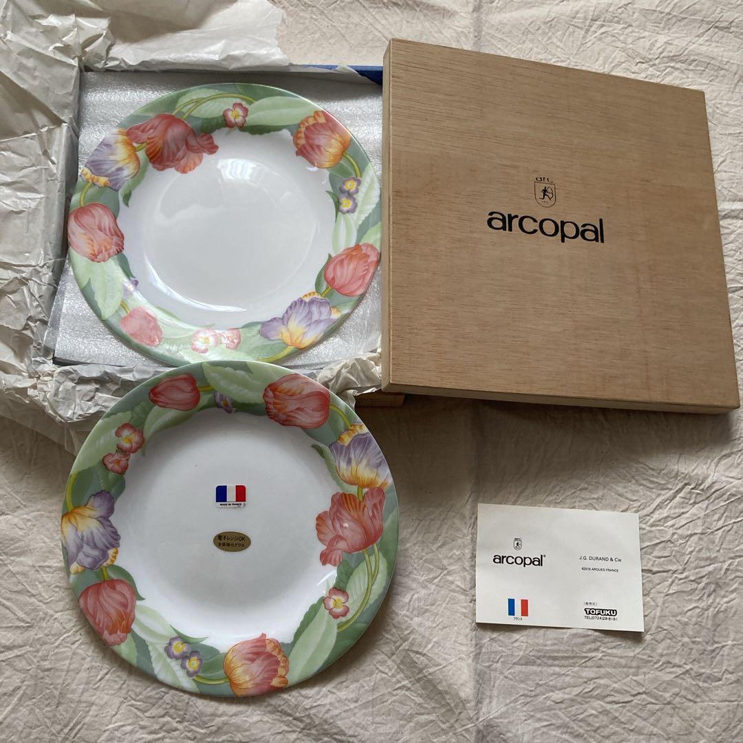 みゅう様専用 アルコパル arcopal 皿 中皿耐熱ガラス 花柄 5枚 セット