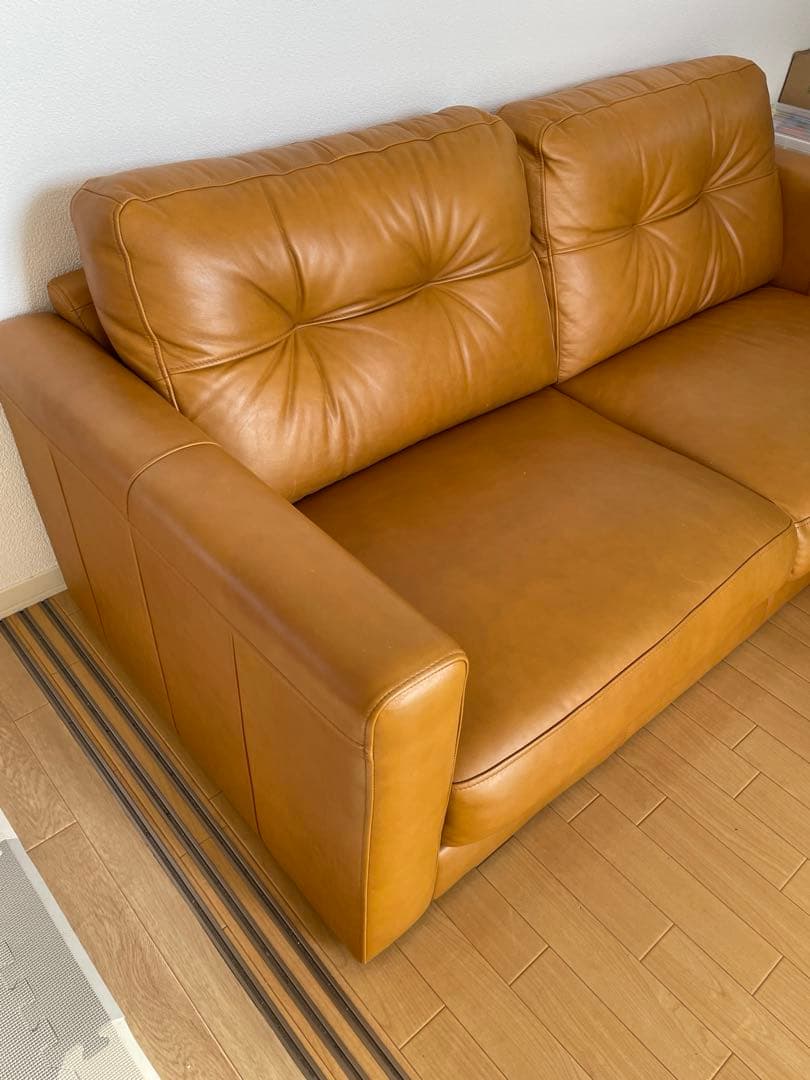 オイルレザーソファ（3人掛け）