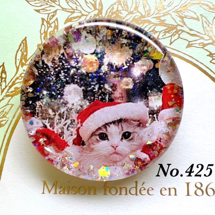 レジン ヘアゴム 猫 No.425