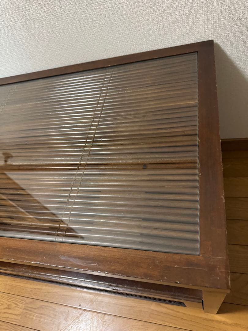 小泉産業　アジアン家具　竹細工　バンブーテレビ台　ガラス天板