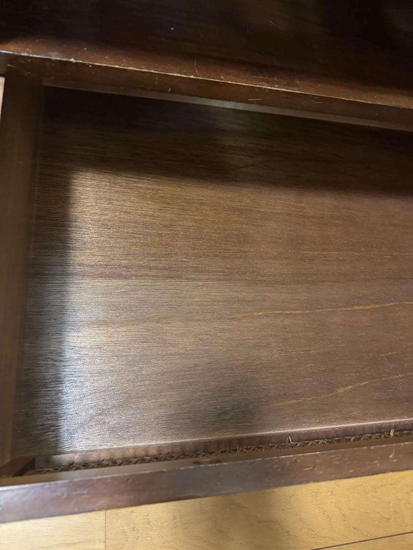 小泉産業　アジアン家具　竹細工　バンブーテレビ台　ガラス天板